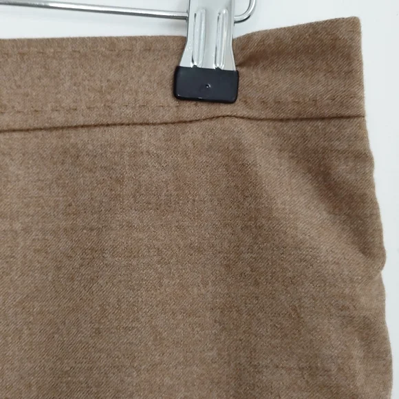 Jigsaw Brown Tan 100% Wool Wide Leg Trousers Size 10 - Picture 8 of 8